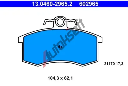 ATE Sada brzdovch destiek AT 21170, AT 602965