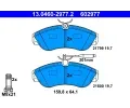 Sada brzdovch destiek ATE ‐ AT 602977