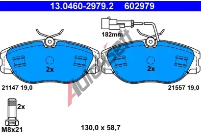 ATE Sada brzdovch destiek AT 21557, AT 602979