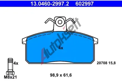 ATE Sada brzdovch destiek AT 602997, AT 20708