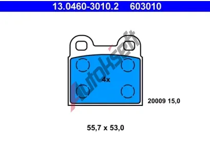 ATE Sada brzdovch destiek AT 20009, AT 603010