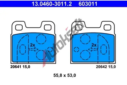 ATE Sada brzdovch destiek AT 603011, AT 20642