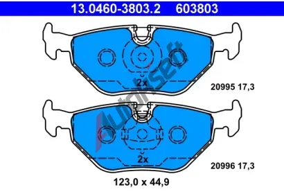 ATE Sada brzdovch destiek AT 603803, AT 20996