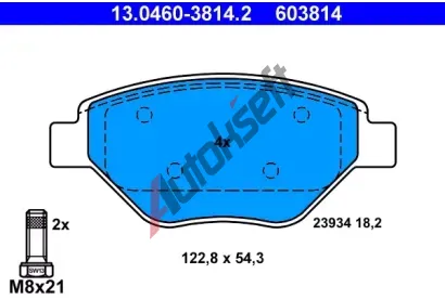 ATE Sada brzdovch destiek AT 23934, AT 603814