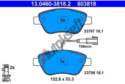 ATE Sada brzdovch destiek AT 23707, AT 603818