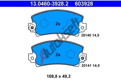 ATE Sada brzdovch destiek AT 20141, AT 603928