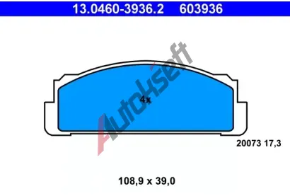 ATE Sada brzdovch destiek AT 603936, AT 20073