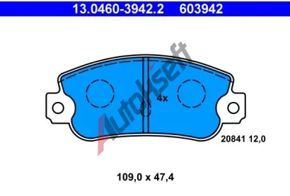 ATE Sada brzdovch destiek AT 20841, AT 603942