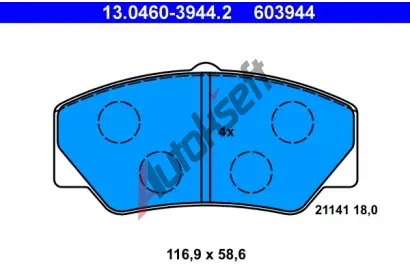 ATE Sada brzdovch destiek AT 21141, AT 603944