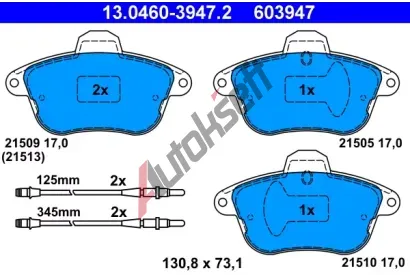 ATE Sada brzdovch destiek AT 21513, AT 603947