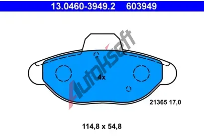 ATE Sada brzdovch destiek AT 21365, AT 603949