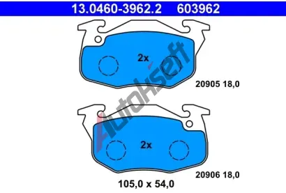 ATE Sada brzdovch destiek AT 20906, AT 603962