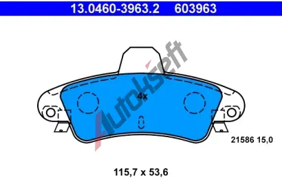 ATE Sada brzdovch destiek AT 21586, AT 603963