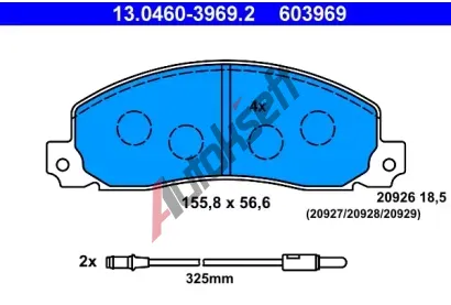 ATE Sada brzdovch destiek AT 20929, AT 603969
