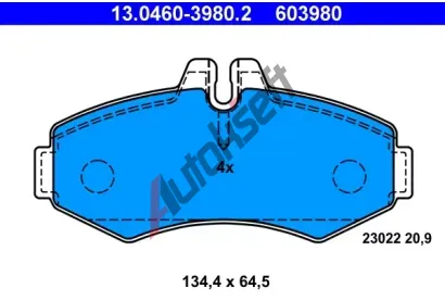 ATE Sada brzdovch destiek AT 23022, AT 603980