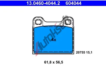 ATE Sada brzdovch destiek AT 20755, AT 604044