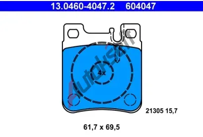 ATE Sada brzdovch destiek AT 604047, AT 21305