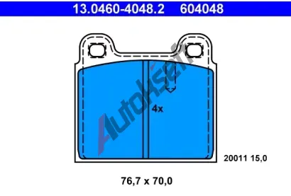 ATE Sada brzdovch destiek AT 20011, AT 604048