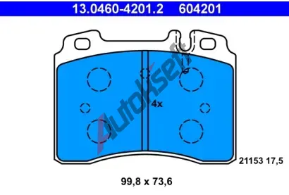 ATE Sada brzdovch destiek AT 21153, AT 604201