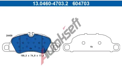 ATE Sada brzdov�ch desti�ek AT 604703, 13.0460-4703.2