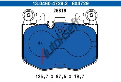 ATE Sada brzdov�ch desti�ek AT 604729, 13.0460-4729.2