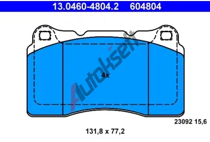ATE Sada brzdovch destiek AT 604804, AT 23092