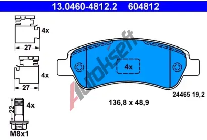 ATE Sada brzdovch destiek AT 24465, AT 604812