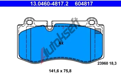 ATE Sada brzdovch destiek AT 23960, AT 604817
