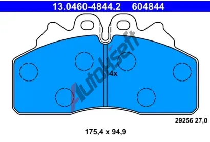 ATE Sada brzdovch destiek AT 604844, AT 29256