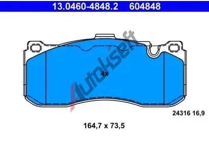 ATE Sada brzdovch destiek AT 604848, AT 24316