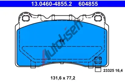 ATE Sada brzdovch destiek AT 23325, AT 604855