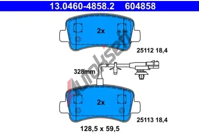 ATE Sada brzdovch destiek AT 604858, AT 25113