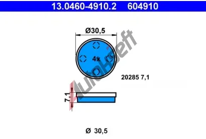 ATE Sada brzdovch destiek AT 20285, AT 604910
