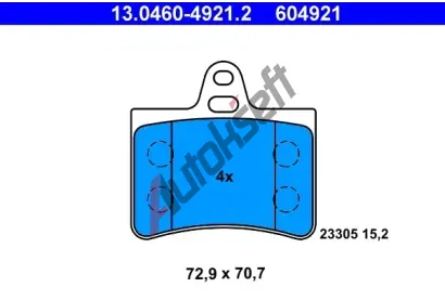ATE Sada brzdovch destiek AT 23305, AT 604921