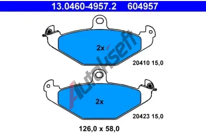 ATE Sada brzdovch destiek AT 604957, AT 20423
