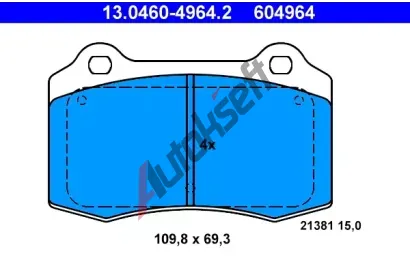 ATE Sada brzdovch destiek AT 21381, AT 604964