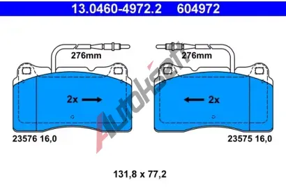 ATE Sada brzdovch destiek AT 604972, AT 23576