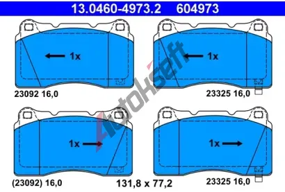 ATE Sada brzdovch destiek AT 23325, AT 604973