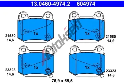 ATE Sada brzdovch destiek AT 23323, AT 604974