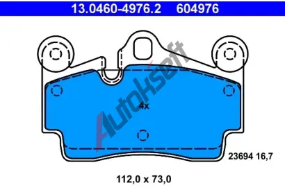 ATE Sada brzdovch destiek AT 604976, AT 23694