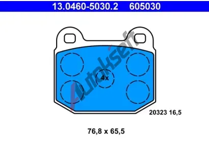 ATE Sada brzdovch destiek AT 20323, AT 605030