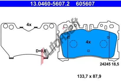 ATE Sada brzdovch destiek AT 605607, AT 24245