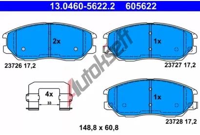 ATE Sada brzdovch destiek AT 23728, AT 605622