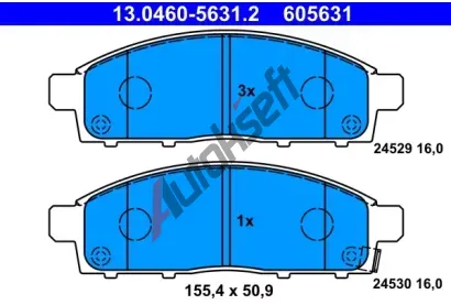 ATE Sada brzdovch destiek AT 24530, AT 605631
