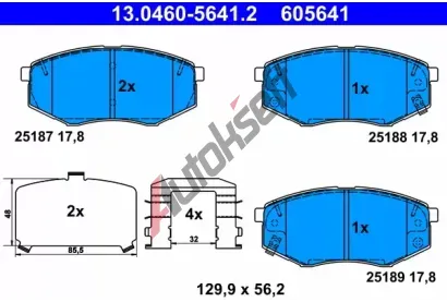 ATE Sada brzdovch destiek AT 605641, 13.0460-5641.2
