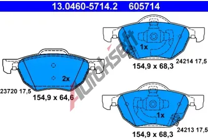 ATE Sada brzdovch destiek AT 605714, AT 24214
