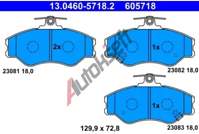 ATE Sada brzdovch destiek AT 23083, AT 605718