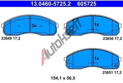 ATE Sada brzdovch destiek AT 23651, AT 605725