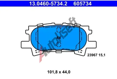 ATE Sada brzdovch destiek AT 23967, AT 605734