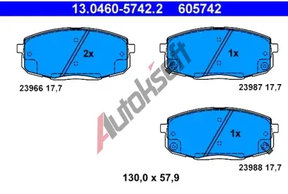 ATE Sada brzdovch destiek AT 23988, AT 605742